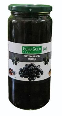 GOLDEN BLACK OLIVES PITTED 450G