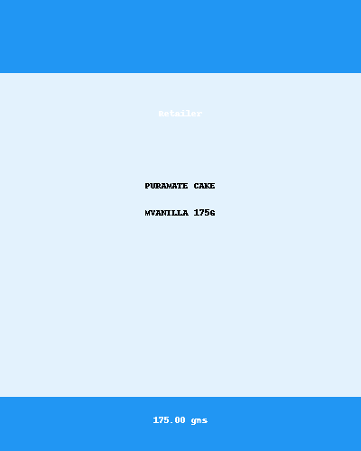 PURAMATE CAKE MVANILLA 175G