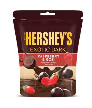 HERSHEY EXOTIC RASBERRY POUCH 100G*36