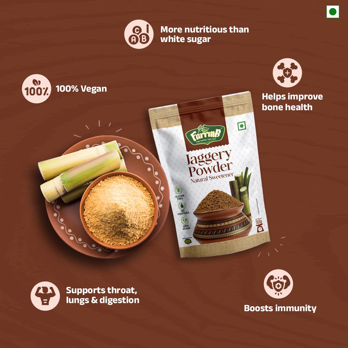 FARRMB JAGGERY 500G J