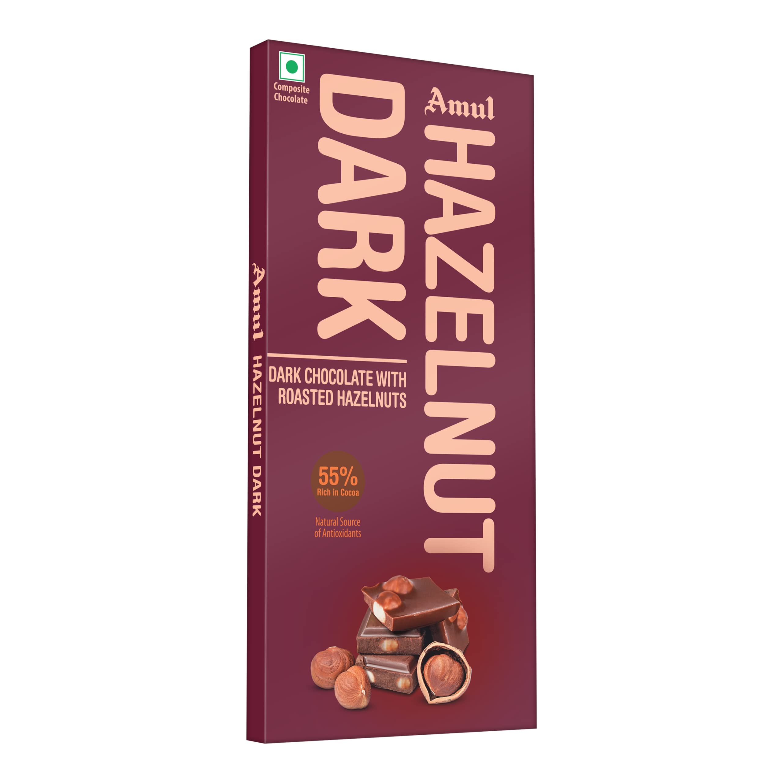 AMUL CHOCO HAZELNUT DARK &RH 150G