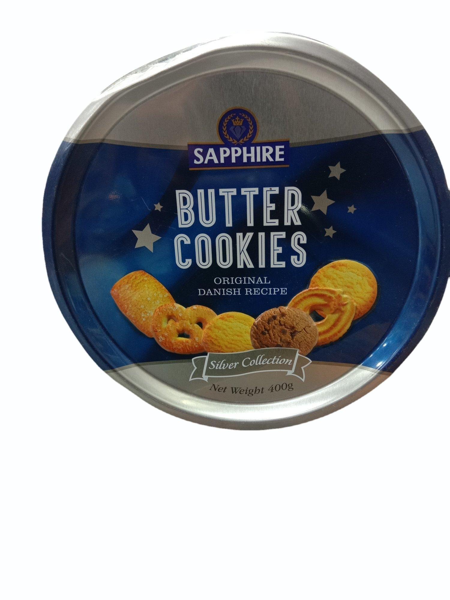 SAPPHIRE BUTTER COOKIES SILVER 350G*12S