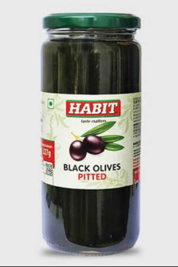 HABIT BLACK OLIVES PITTED 430G*36S