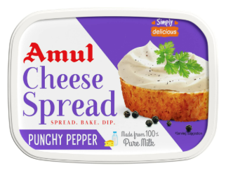 AMUL CHEESE SPREAD PEPPER 200G*24S