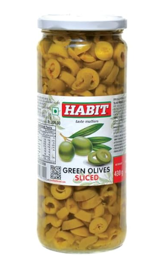 HABIT GREEN OLIVES SLICED 430G*12S