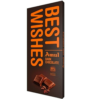 AMUL DARK CHOCO BWISHES 150G