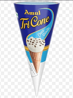 AMUL IC TRICONE CHOCO VANILLA 100ML*20S