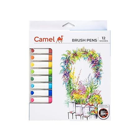 CAMLIN BRUSH PENS 12N+2N FREE