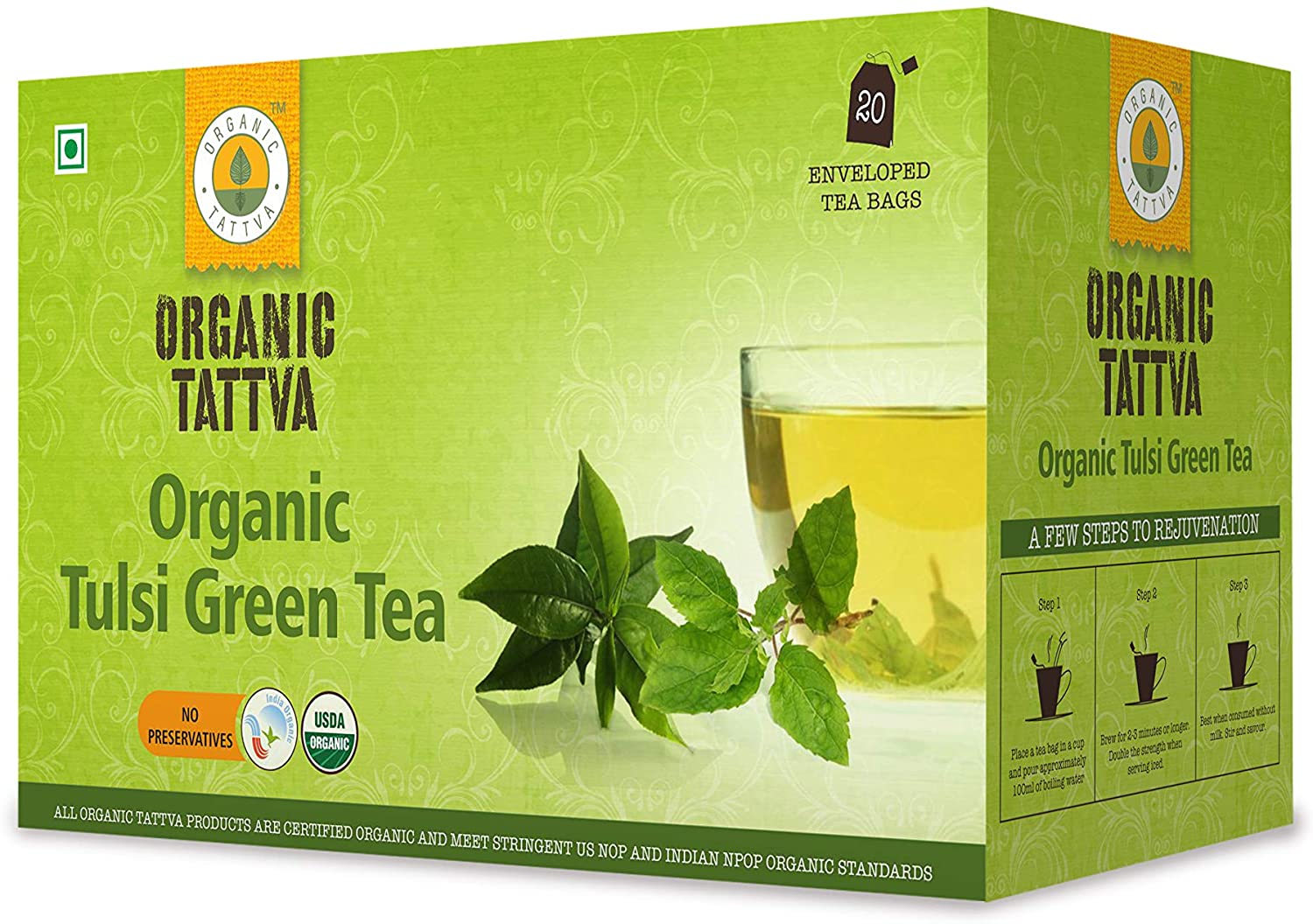 ORG TAT TULSI GREEN TEA
