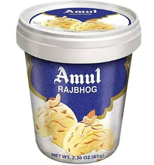 AMUL IC JUMBO CUP RAJBHOG 125ML*8S