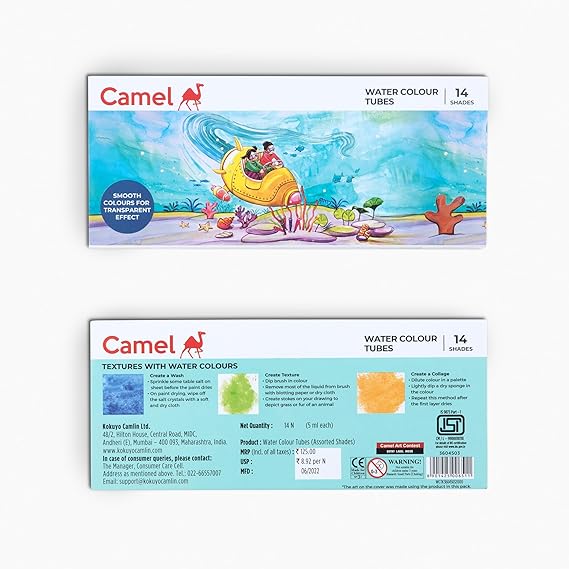 CAMEL WATER COLOUR TUBES 14N
