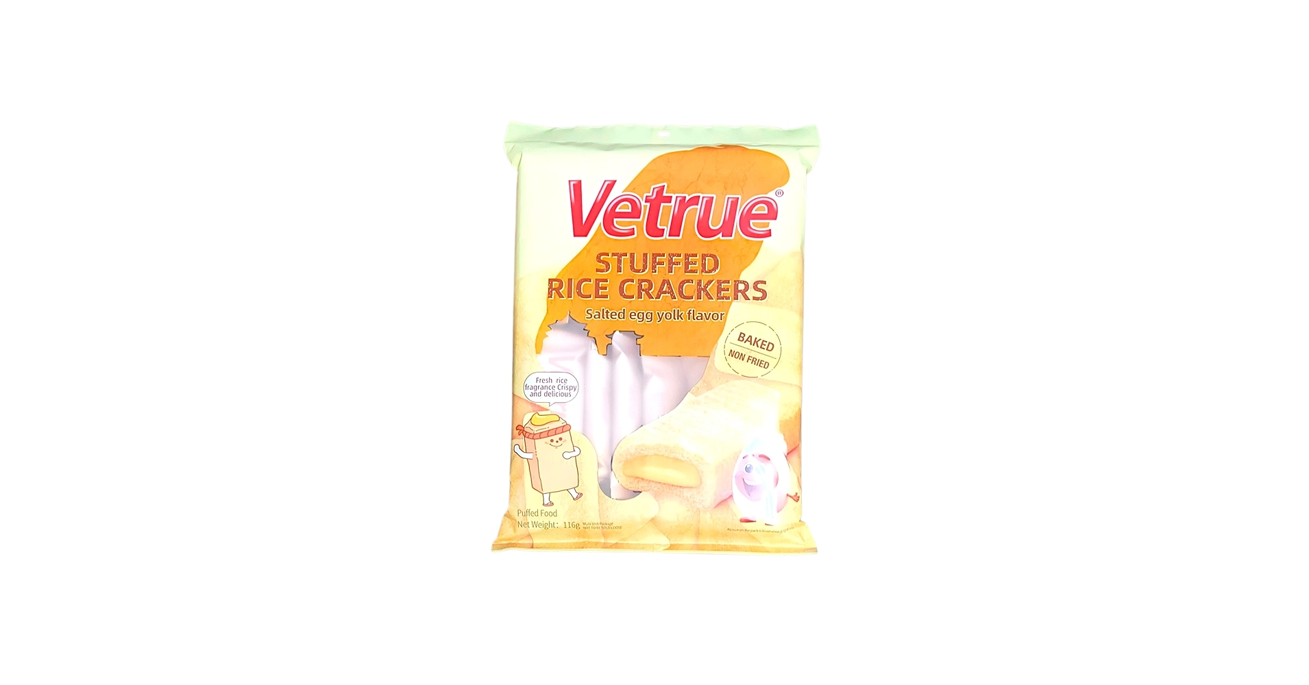 VETRUE RICE CRACKERS SALTED EGG YOLK 300G*12S