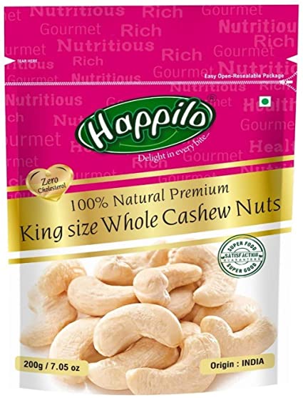 HAPPILO 200G KING SIZE CASHEW WHOLE