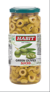 HABIT GREEN OLIVES SLICED 430G*12S