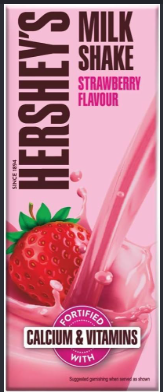 HERSHEY`S MILKSHAKE STRAW 200ML+